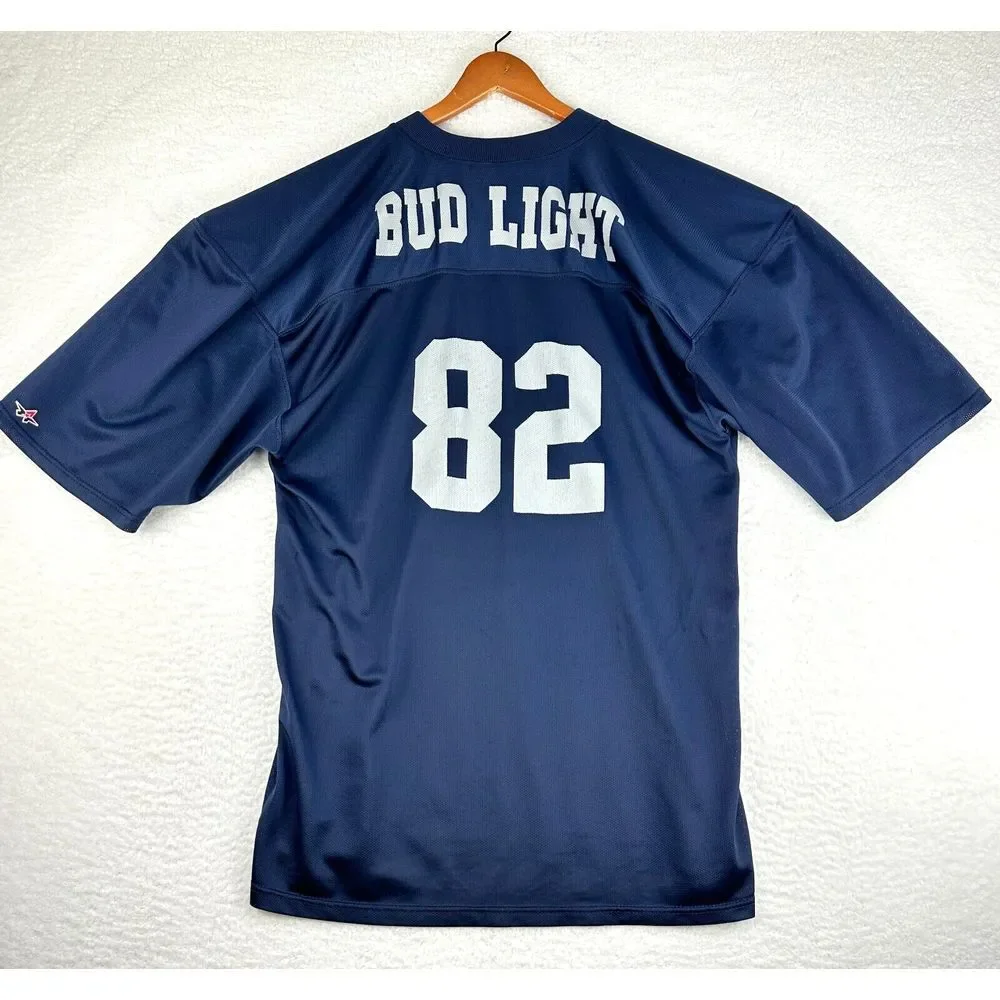 Bud‎ Light Alleson Athletic Football Jersey Men's XL Navy Nylon #82 Short Sleeve